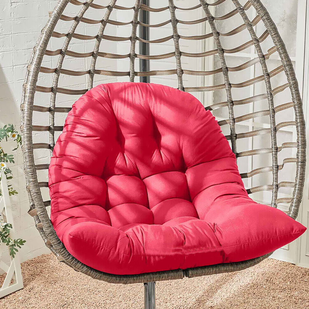 Hanging Egg Chair Cushion Replacement Washable Swing Chair Seat Cushion -Red