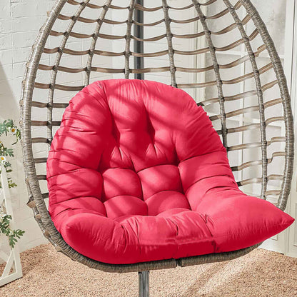 Hanging Egg Chair Cushion Replacement Washable Swing Chair Seat Cushion -Red