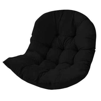 Hanging Egg Chair Cushion Replacement Washable Swing Chair Seat Cushion -Black