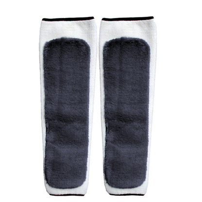 One Pair of Knee Brace Winter Warm Plush Leg Warmers Support Thermal Knee Sleeves