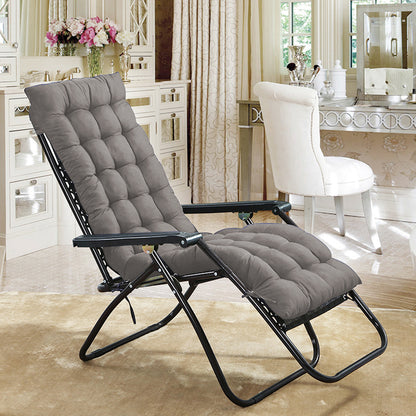 Sun Lounger Chair Cushions Chaise Seat Cushion Bench Mat Thick Padded Recliner Chair Seat Mat -Grey