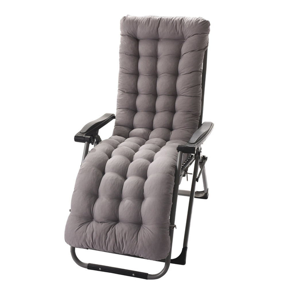 Sun Lounger Chair Cushions Chaise Seat Cushion Bench Mat Thick Padded Recliner Chair Seat Mat -Grey