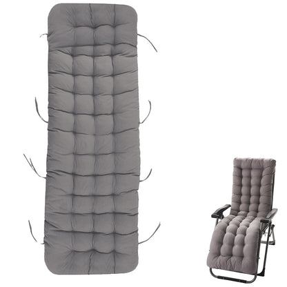 Sun Lounger Chair Cushions Chaise Seat Cushion Bench Mat Thick Padded Recliner Chair Seat Mat -Grey
