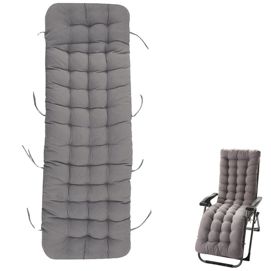 Sun Lounger Chair Cushions Chaise Seat Cushion Bench Mat Thick Padded Recliner Chair Seat Mat -Grey