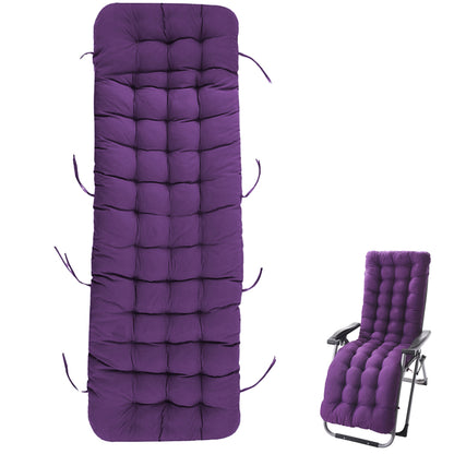 Sun Lounger Chair Cushions Chaise Seat Cushion Bench Mat Thick Padded Recliner Chair Seat Mat -Purple