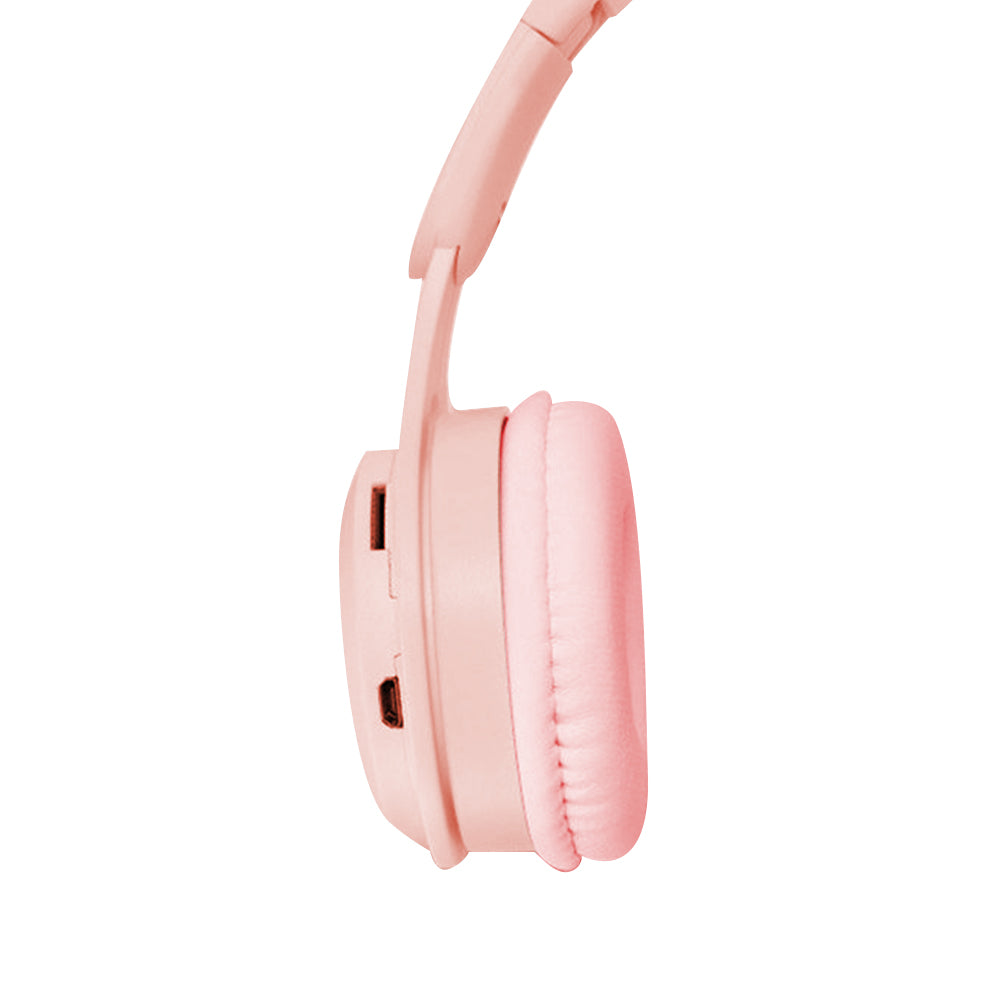 Wireless Headphones Wireless Earbuds 2pcs Y08 Wireless Headphones With Microphone Foldable Headset Bluetooth-compatible Headphone -Pink and White