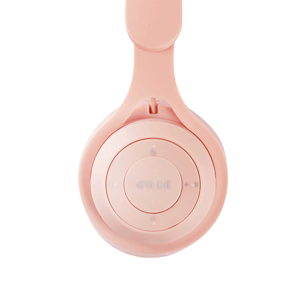 Wireless Headphones Wireless Earbuds 2pcs Y08 Wireless Headphones With Microphone Foldable Headset Bluetooth-compatible Headphone -Pink and White