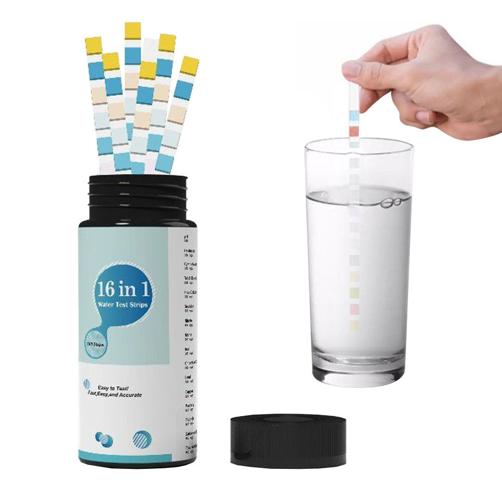 16-in-1 100-Count Pool Water Test Strips Kit Drinking Water Chemical Testing SPA Water PH Tester Paper