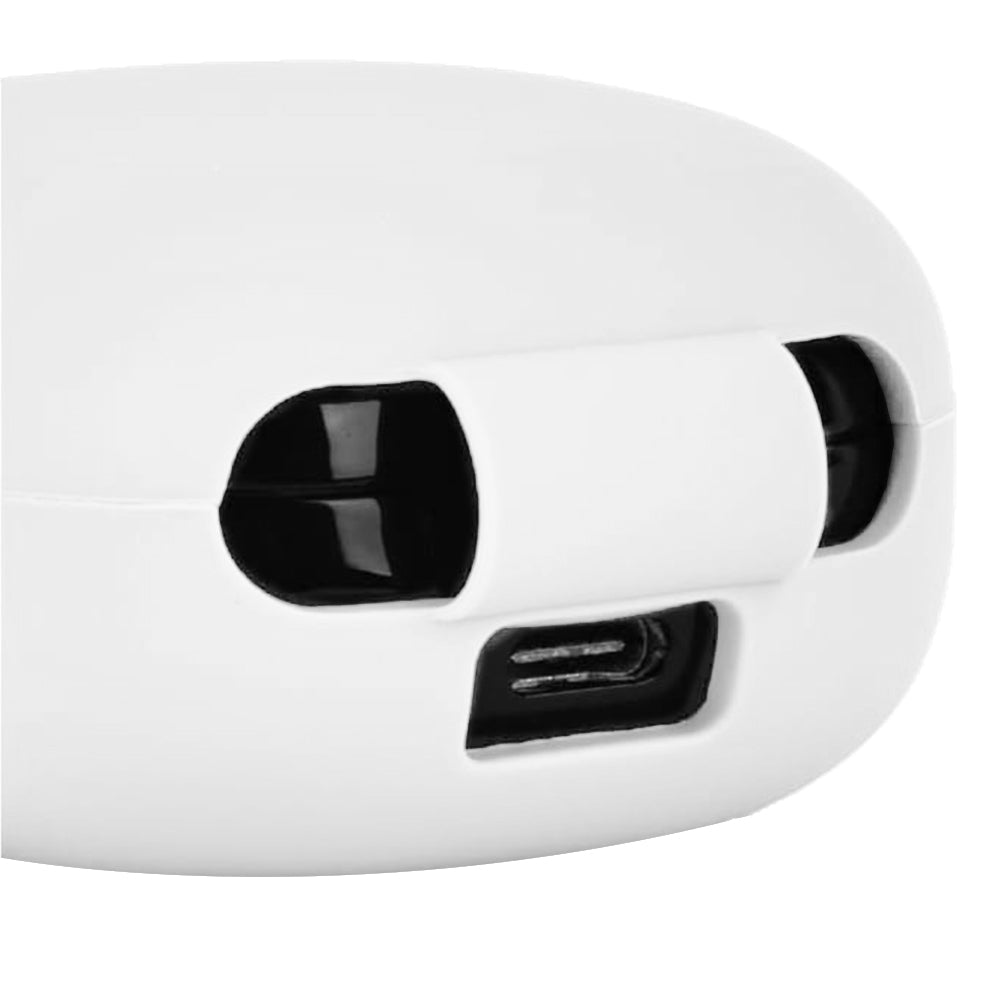 Silicone Earbuds Case Silicone Protective Case Wireless Earphone Cover for Samsung Galaxy Buds2/ Buds Live/Buds Pro with Carabiner -White