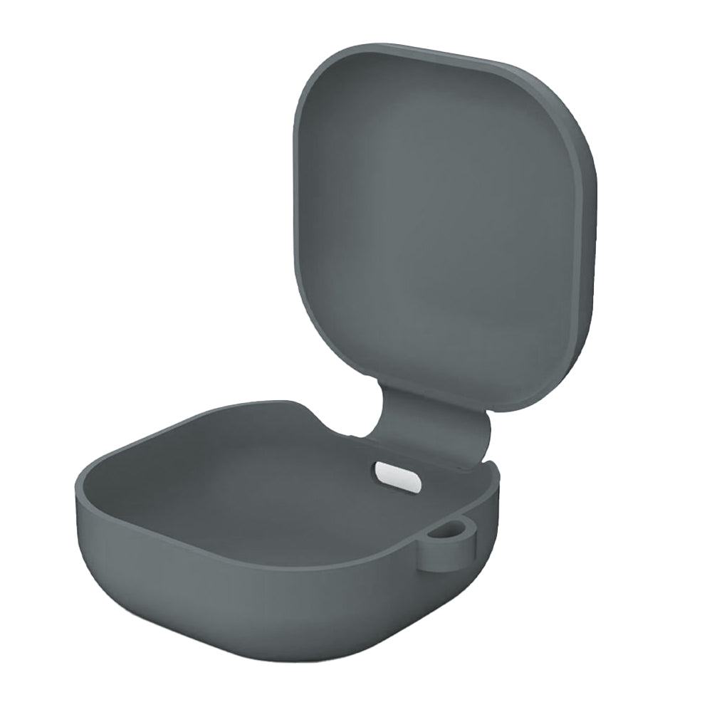 Silicone Earbuds Case Silicone Protective Case Wireless Earphone Cover for Samsung Galaxy Buds2/ Buds Live/Buds Pro with Carabiner -Grey