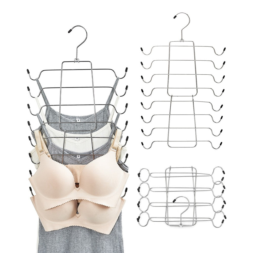 Foldable 8-Layer Tank Tops Clothes Hanger Bra Hanger Closet Organizer Hanger Space Saving
