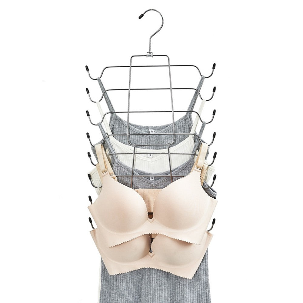 Foldable 8-Layer Tank Tops Clothes Hanger Bra Hanger Closet Organizer Hanger Space Saving