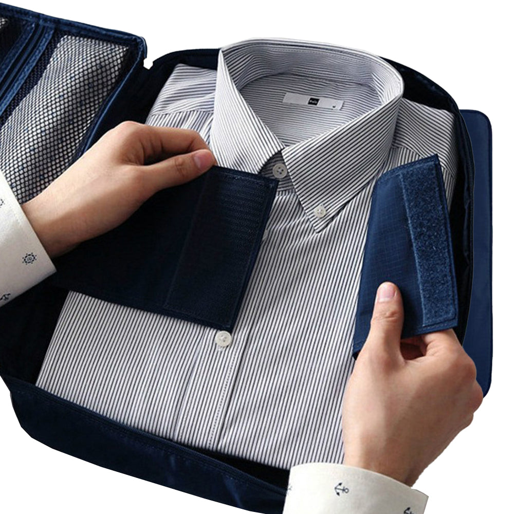 Shirt Bag Garment Bag Blouses Bag Wrinkle-free for Carry-on Luggage Accessory with Folding Board -Navy