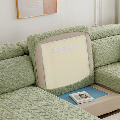 Couch Cushion Covers Stretch Sofa Seat Cover Furniture Protector Replacement Chair Cushion Slipcovers-Green