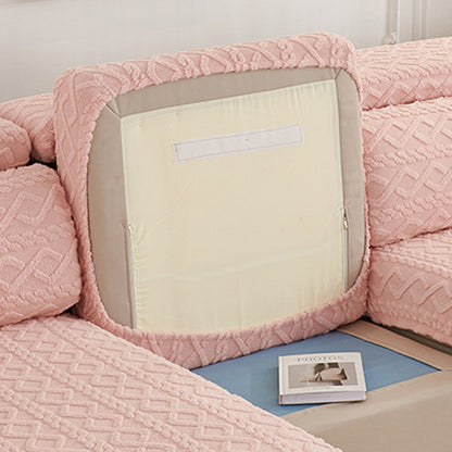 Couch Cushion Covers Stretch Sofa Seat Cover Furniture Protector Replacement Chair Cushion Slipcovers-Pink