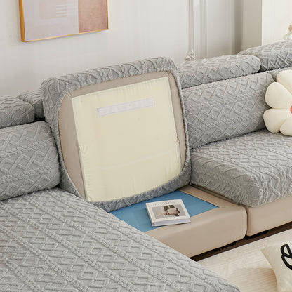 Couch Cushion Covers Stretch Sofa Seat Cover Furniture Protector Replacement Chair Cushion Slipcovers-Gray