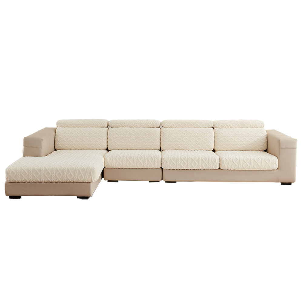 Couch Cushion Covers Stretch Sofa Seat Cover Furniture Protector Replacement Chair Cushion Slipcovers-Beige