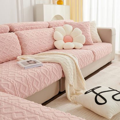 Couch Cushion Covers Stretch Sofa Seat Cover Furniture Protector Replacement Chair Cushion Slipcovers-Pink