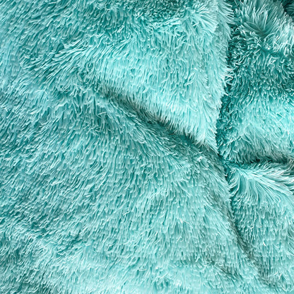 Plush Duvet Cover Set Soft Fluffy Quilt Cover Warm Durable Bedding Set -Blue