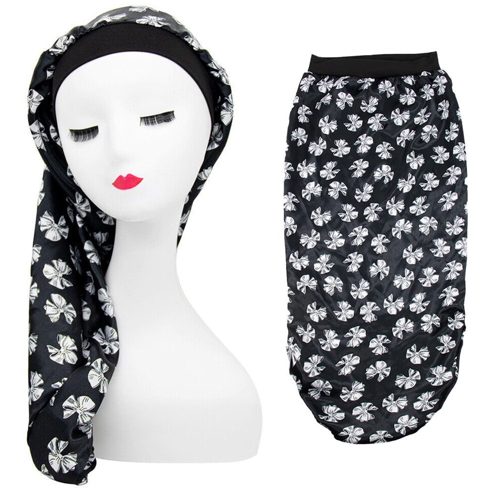 Satin Women's Sleep Hair Hat Care Sleeping Bonnet Night Cap Style 1