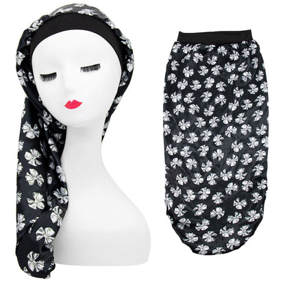 Satin Women's Sleep Hair Hat Care Sleeping Bonnet Night Cap Style 1
