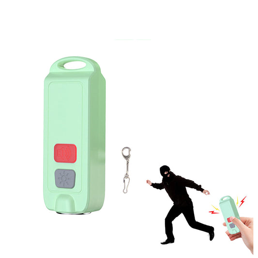 Portable 130dB Personal Alarm with LED Light for Girls Women Children Elderly Green