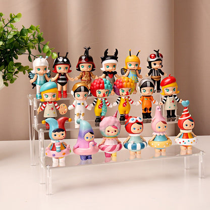 3-Tier Acrylic Display Stands for Figures Toys Clear Cosmetic Jewelry Display Holder