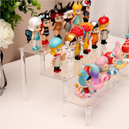 3-Tier Acrylic Display Stands for Figures Toys Clear Cosmetic Jewelry Display Holder