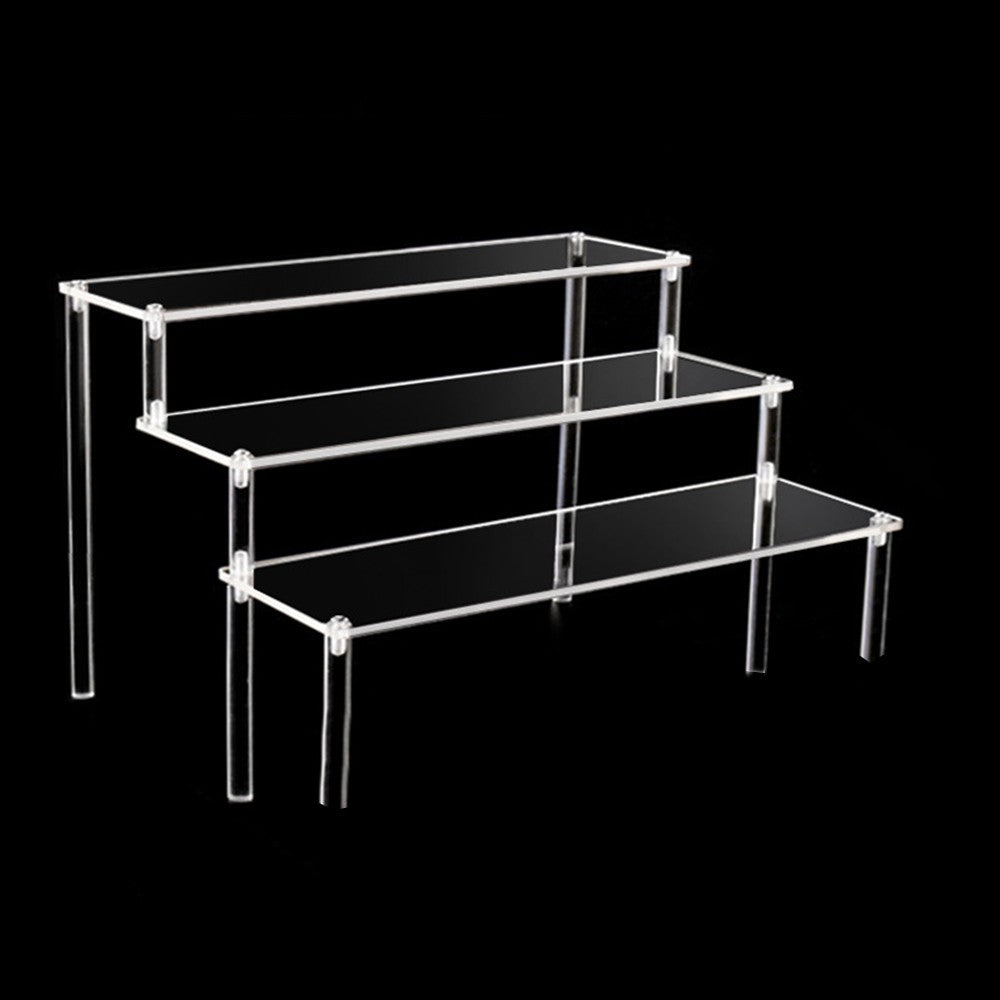 3-Tier Acrylic Display Stands for Figures Toys Clear Cosmetic Jewelry Display Holder