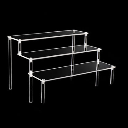 3-Tier Acrylic Display Stands for Figures Toys Clear Cosmetic Jewelry Display Holder
