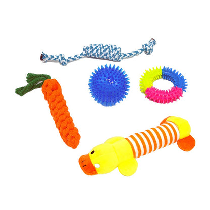 18Pcs Dog Chew Toys Set Pet Teething Toy Interactive Dog Toys