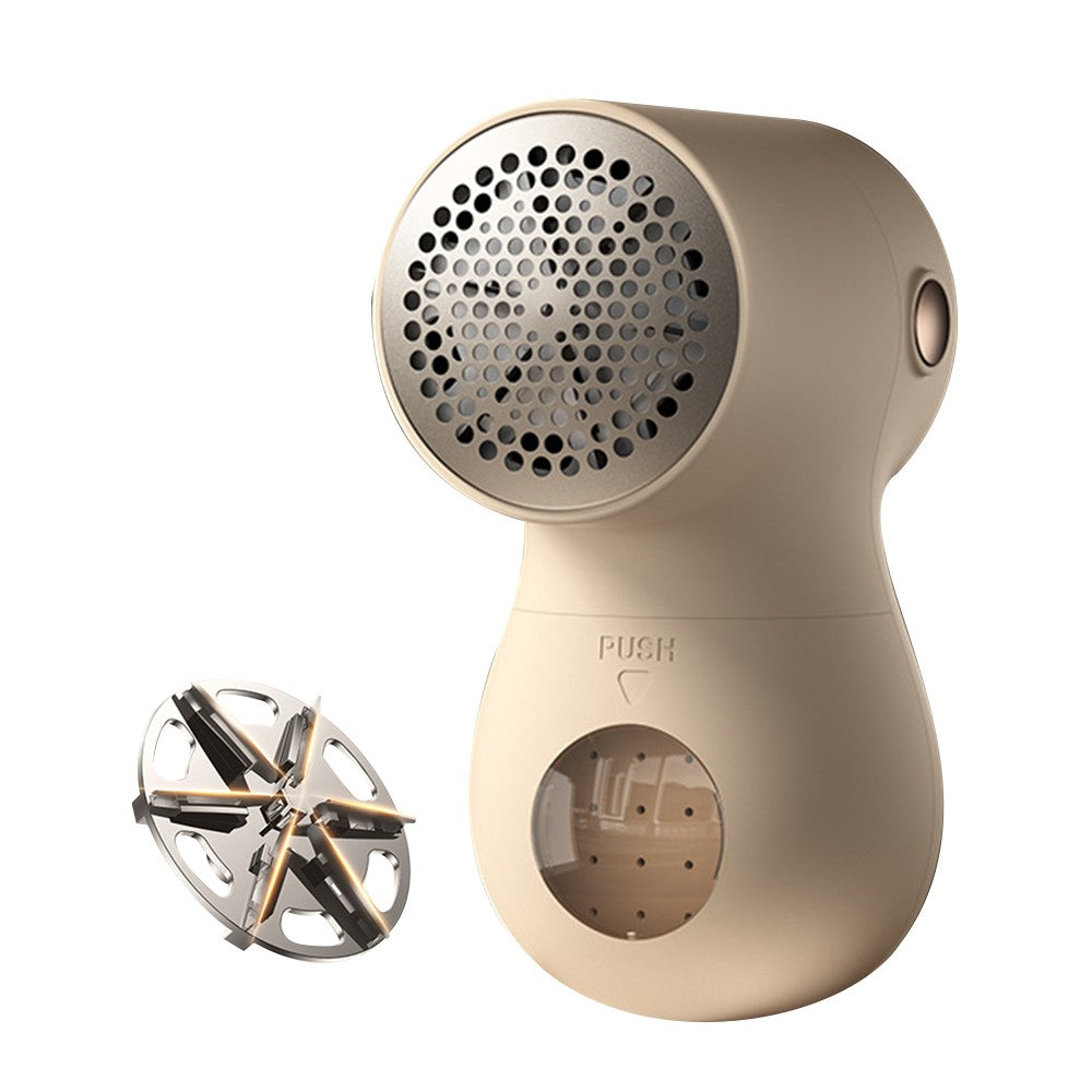 Portable Electric Lint Shaver for Clothes with Digital Display Beige