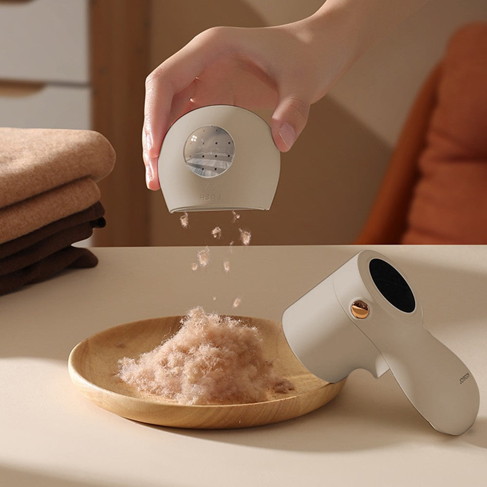 Portable Electric Lint Shaver for Clothes with Digital Display Beige