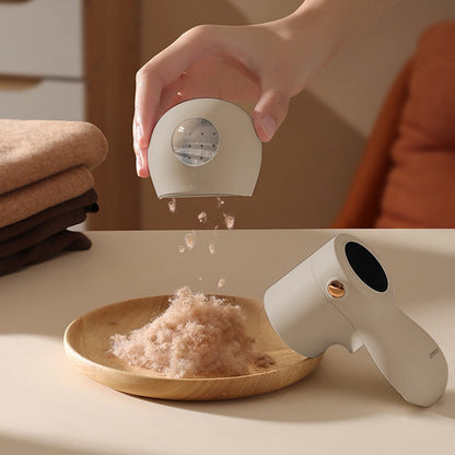 Portable Electric Lint Shaver for Clothes with Digital Display Beige