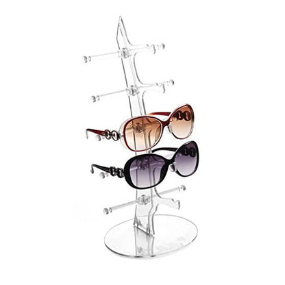 2 X Sunglasses Display Stand Eyeglasses Storage Holder Show Rack for 5 Glasses