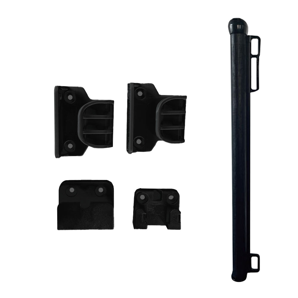 Retractable Safety Fence Mesh Stairs Gate Pets Barrier for Dog Cat Baby Black