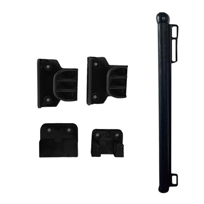 Retractable Safety Fence Mesh Stairs Gate Pets Barrier for Dog Cat Baby Black