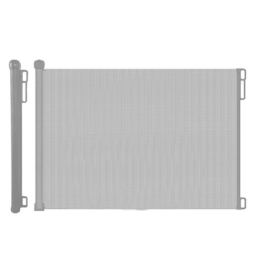 Retractable Safety Fence Mesh Stairs Gate Pets Barrier for Dog Cat Baby Grey