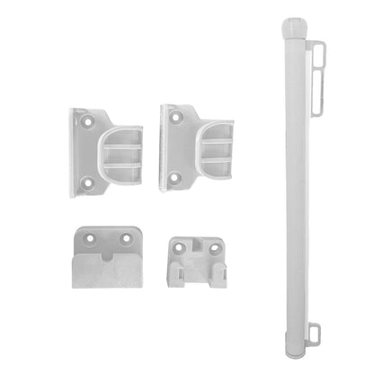 Retractable Safety Fence Mesh Stairs Gate Pets Barrier for Dog Cat Baby White