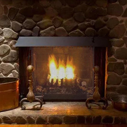 2Pcs Fireplace Screen Hearth Screen