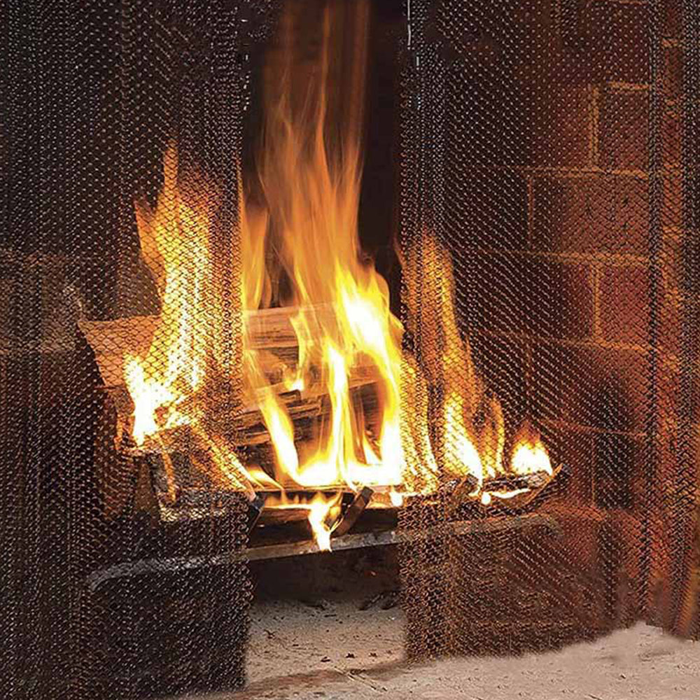 2Pcs Fireplace Screen Hearth Screen
