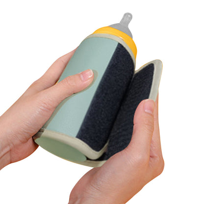 USB Powered Digital Display Baby Milk Bottle Warmer Thermostat Portable Travel Milk Feeding Heater Bag Pouch Green