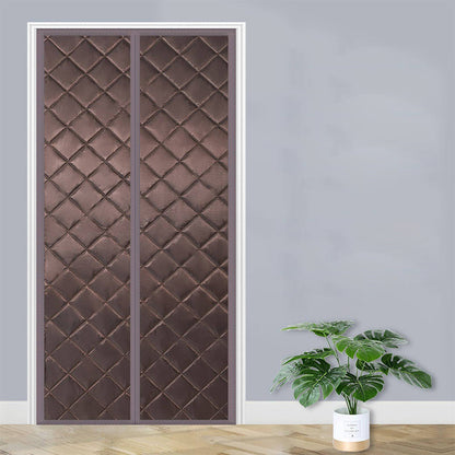Temporary Magnet Closure Thermal Door Cover Thermal Insulated Door Curtain Coffee