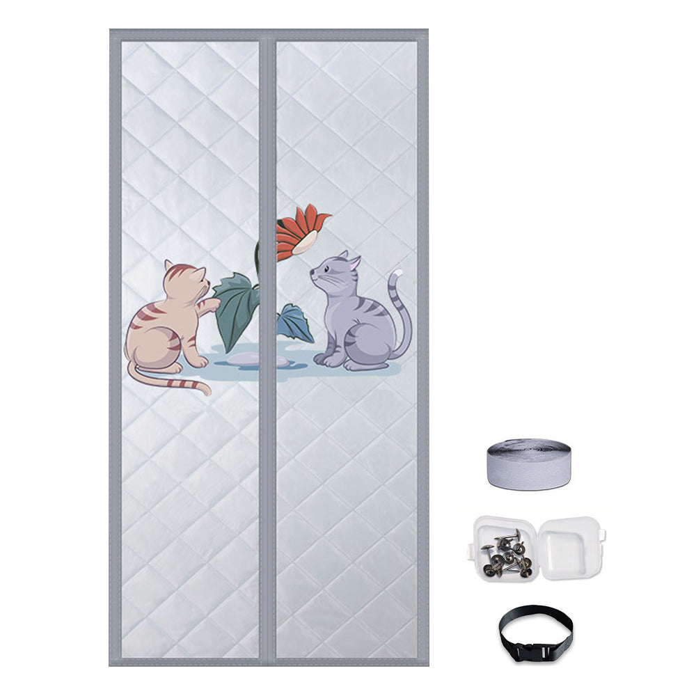 Temporary Magnet Closure Thermal Door Cover Thermal Insulated Door Curtain Style 3
