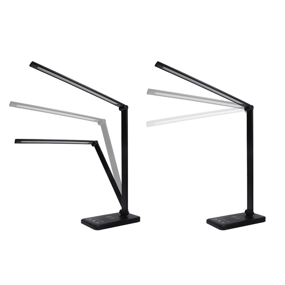 Touch Control Dimmable LED Desk Lamp with Wireless Phone Charger Black