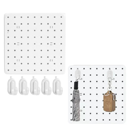 2Pcs Pegboard Panel Wall Mount Wall Storage Organizer Peg Board