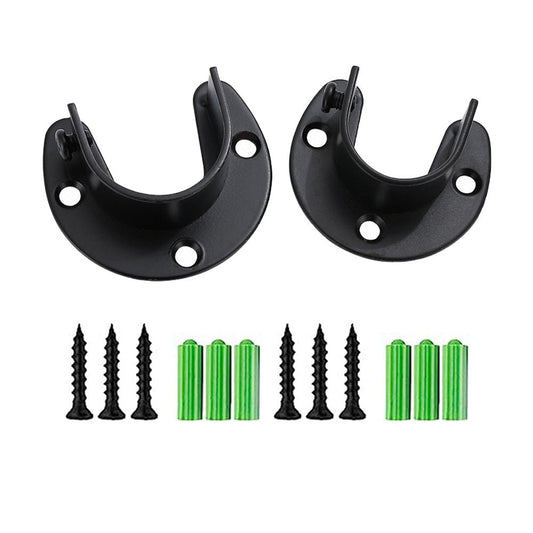2Pcs 32mm Stainless Steel Brackets for Closet Rod Curtain Rod Holders