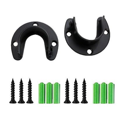 2Pcs 25mm Stainless Steel Brackets for Closet Rod Curtain Rod Holder