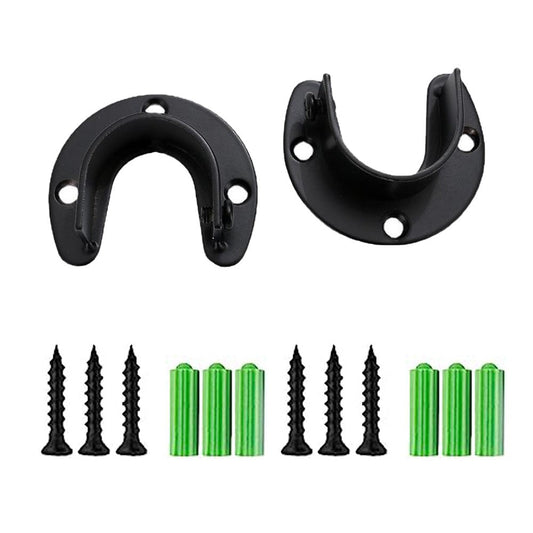 2Pcs 25mm Stainless Steel Brackets for Closet Rod Curtain Rod Holder