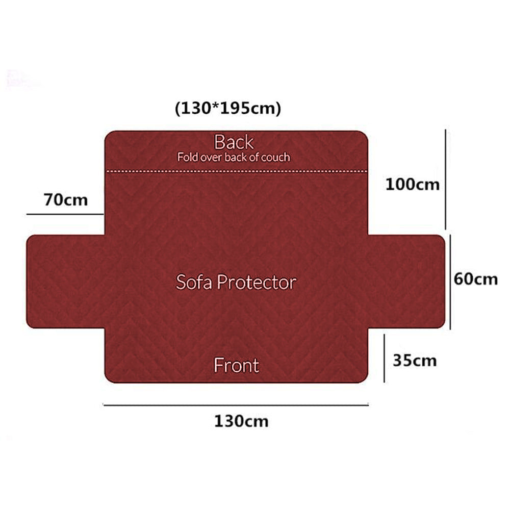 Reversible Sofa Cover Water Resistant Sofa Protector Slipcover Couch Cover Red
